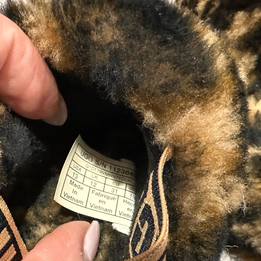 UGG Animal Print Fuzzy Slippers - Picture 8 of 8